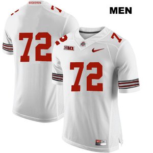 Men's NCAA Ohio State Buckeyes Tommy Togiai #72 College Stitched No Name Authentic Nike White Football Jersey QL20L25TC